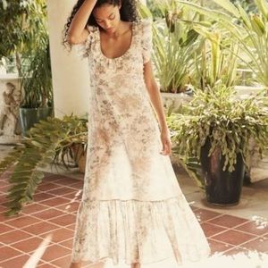 Doen Lavande floral dress in salt size xs